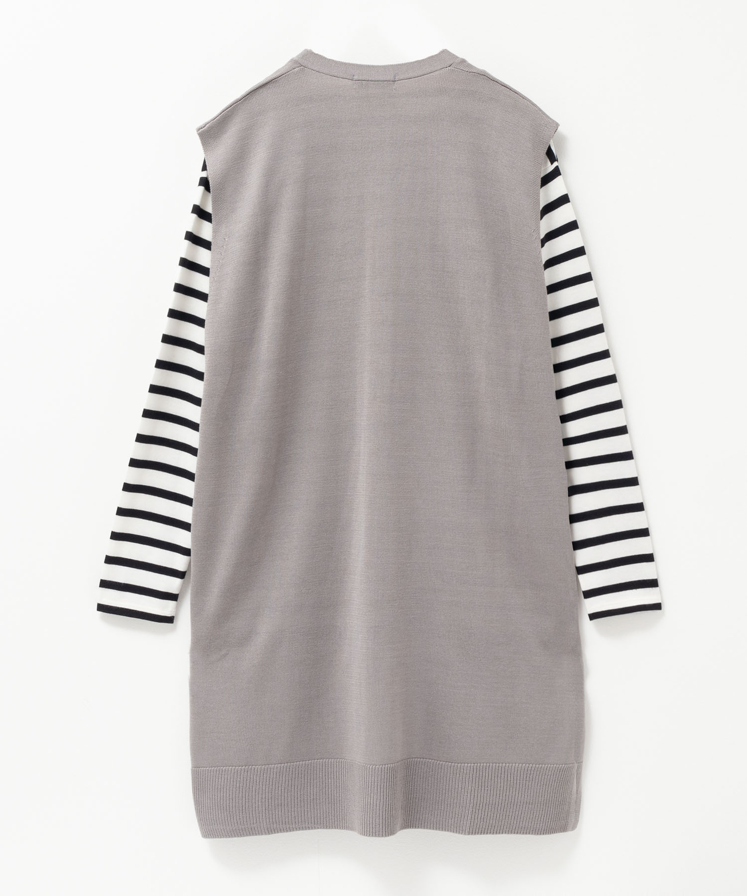 大人気定番商品 NAVY（ファッション） ベスト ジレ 長袖Tシャツ アンサンブル トップス