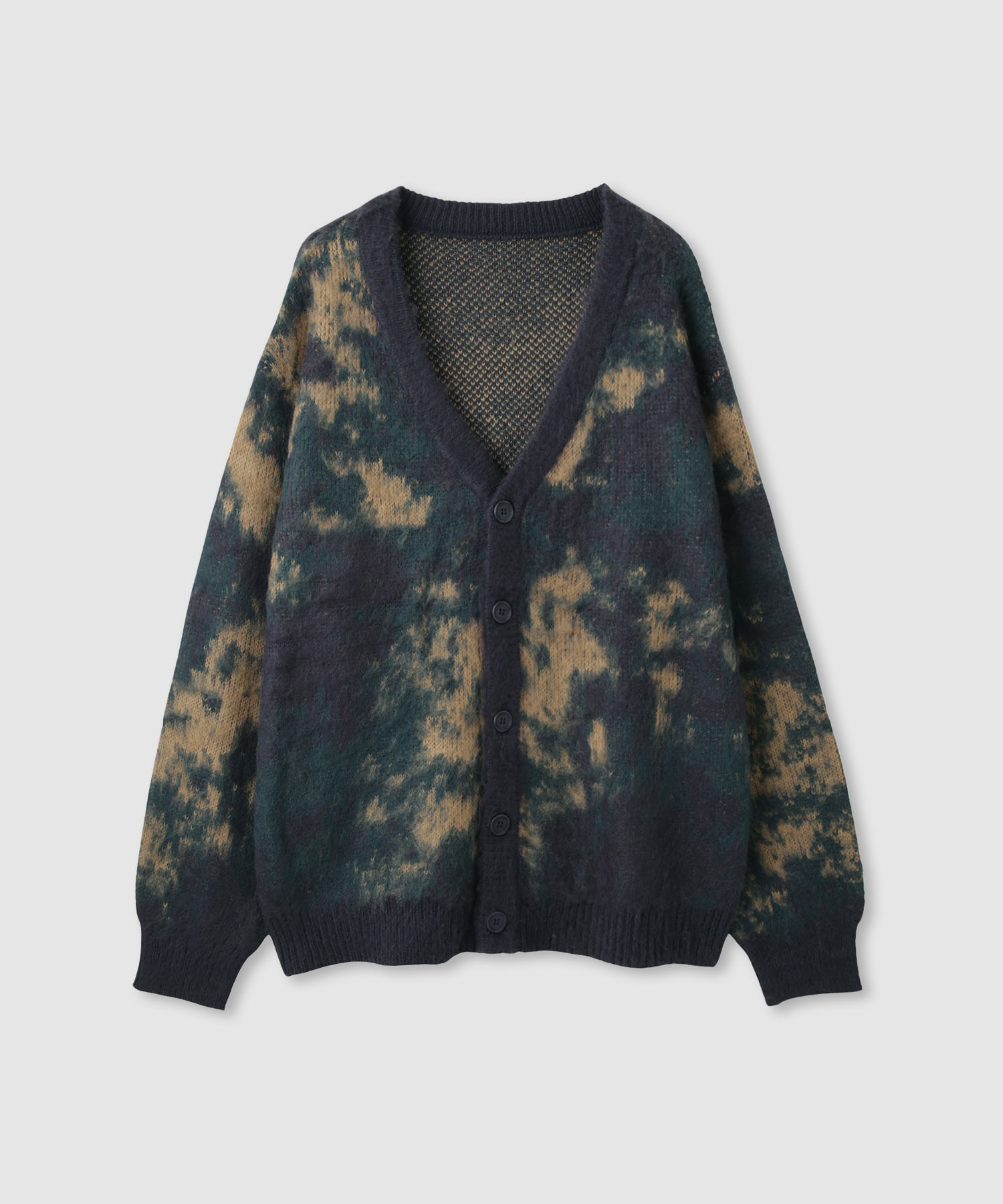 NAVY カーディガン レディース シャギー モヘアタッチ Vネック