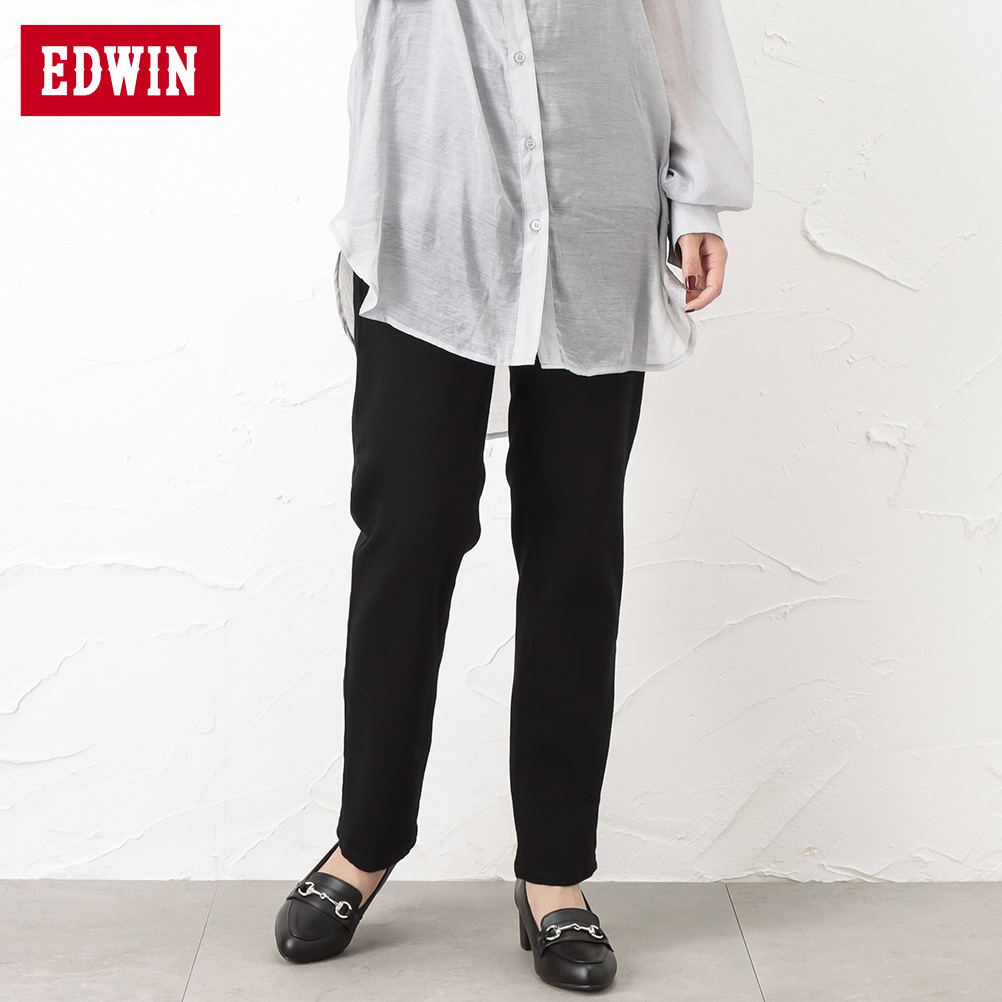 EDWIN エドウィン JERSEYS MID TAPERED デニム レディース ジーンズ テーパードパンツ ボトムス｜machouse