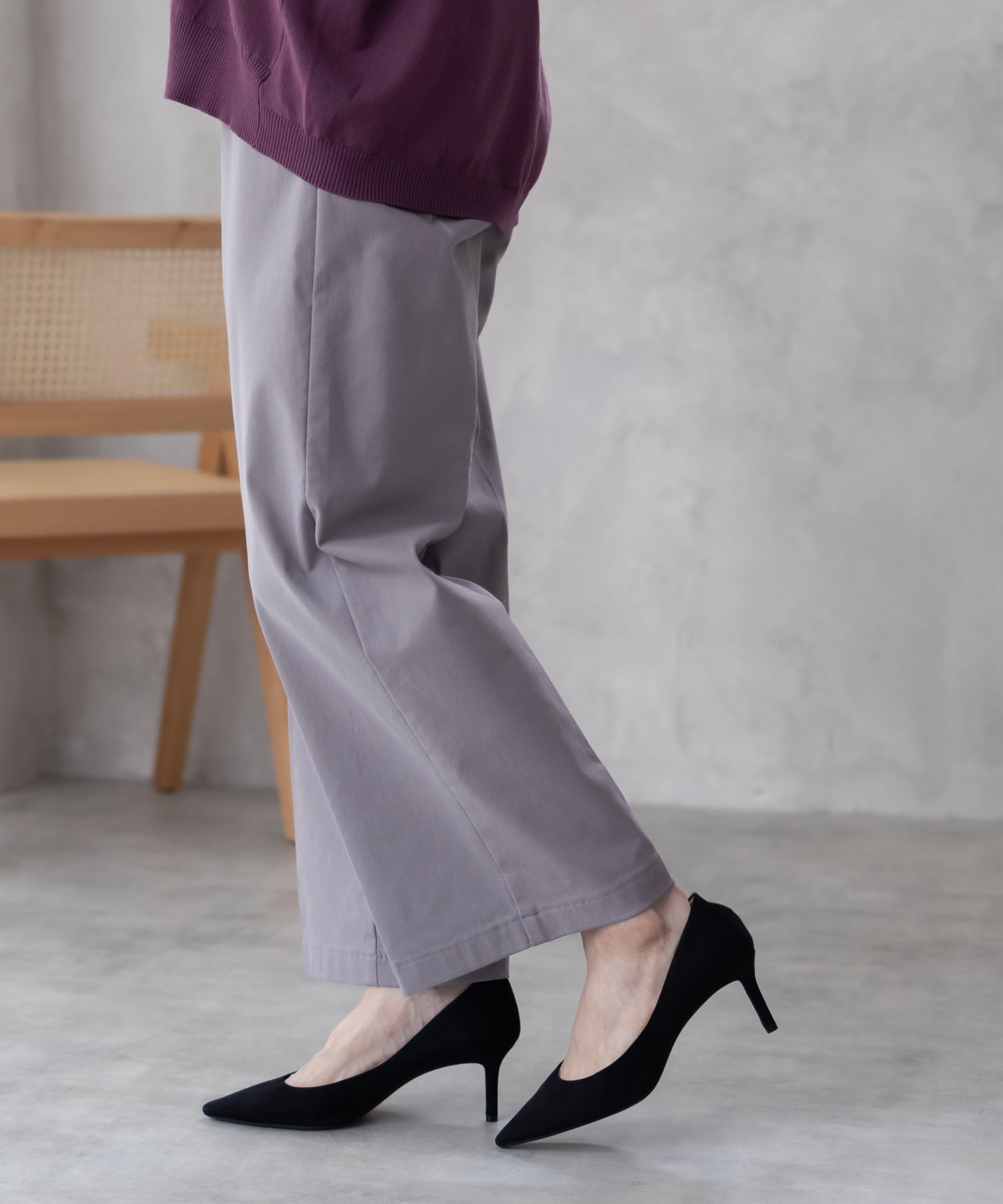 HusHusH（ハッシュアッシュ） 裏起毛 ストレートパンツ レディース