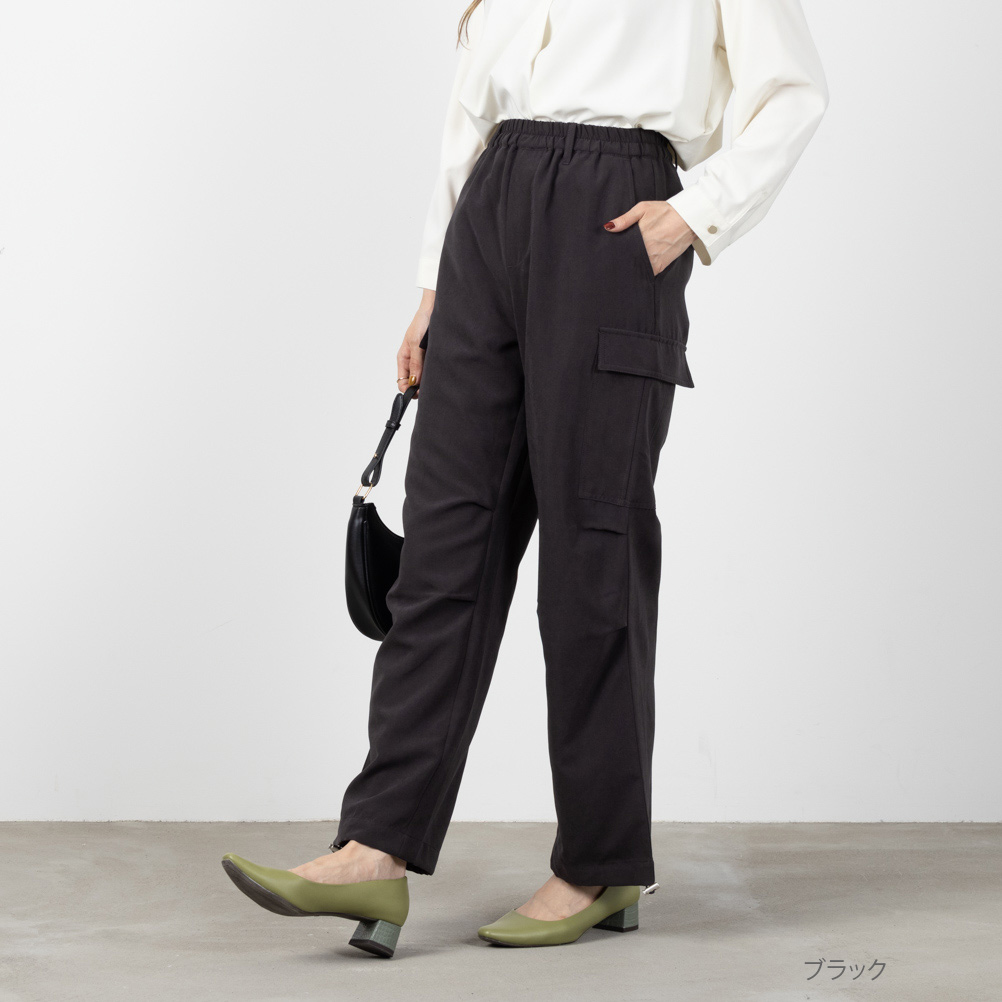 NAVY（ファッション） カーゴパンツ レディース 無地 ウエスト