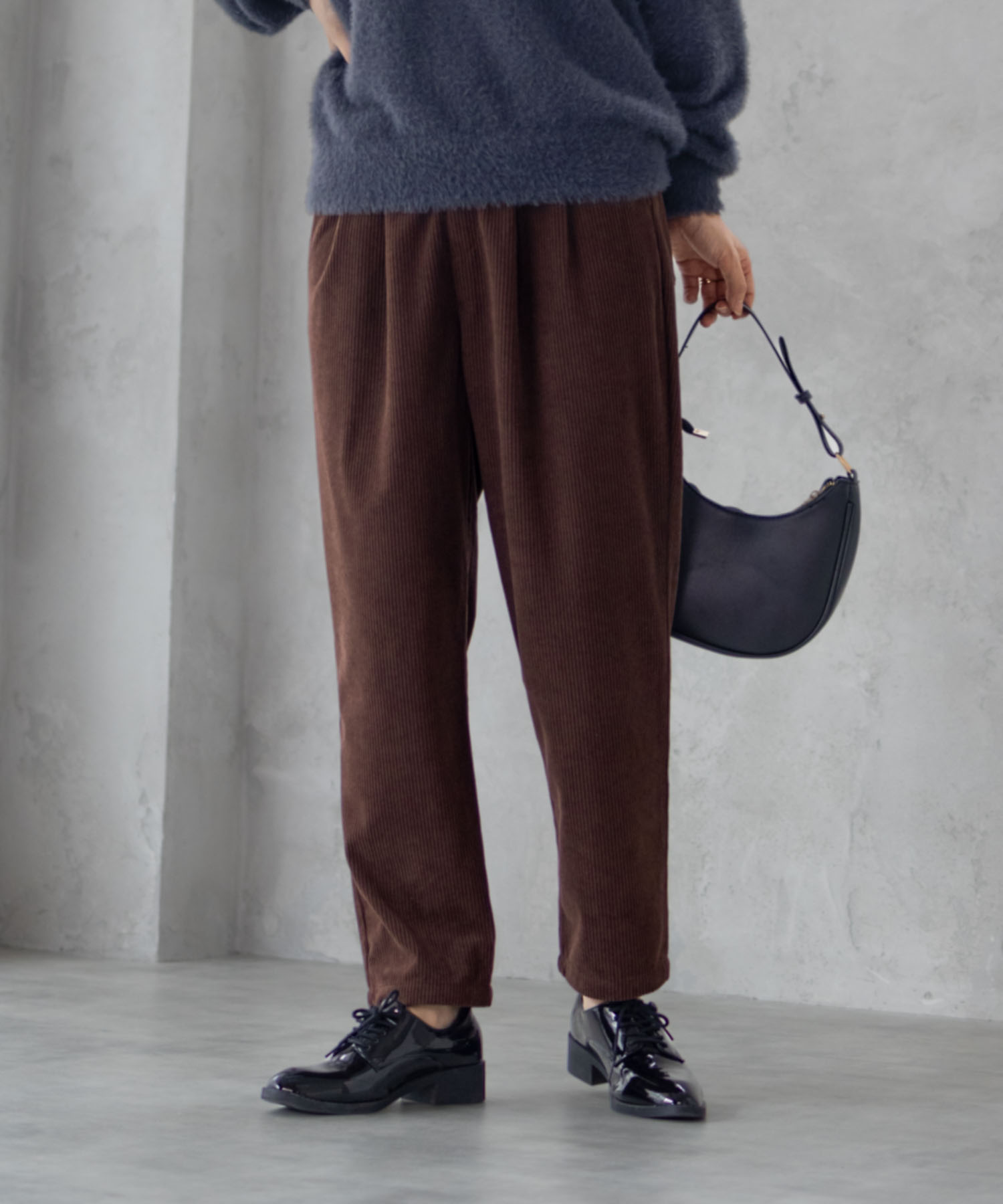 mother house E.】☆コーデュロイロングワンピース☆ネイビー mother house E.】☆コーデュロイロングワンピース☆ネイビー