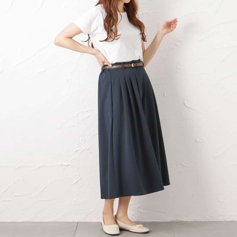 NAVY（ファッション） ガウチョパンツ レディース ベルト付き