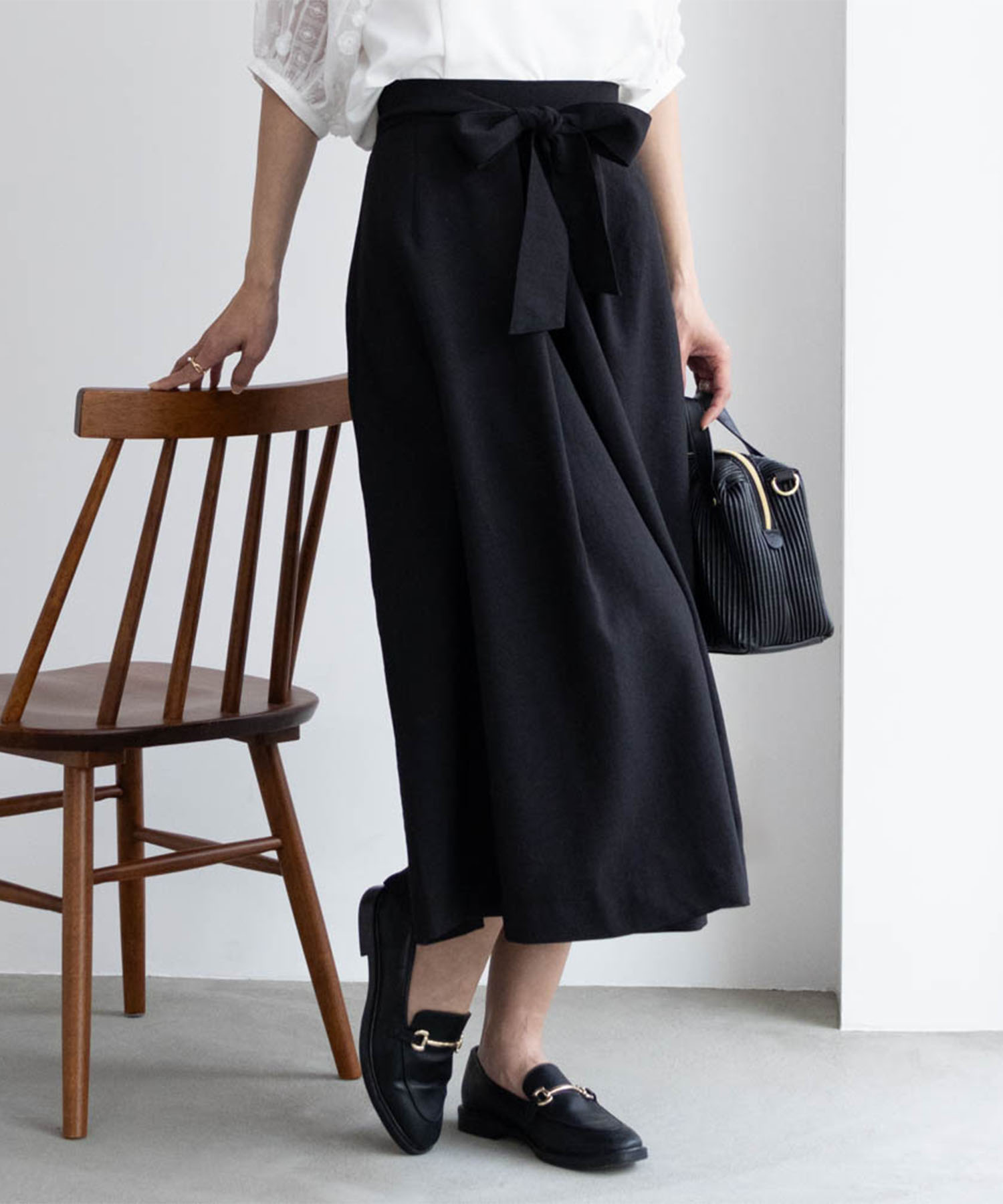 【関税なし】HOBBS ホッブス rousham スカート HusHusH ハッシュアッシュ ラップマキシスカート フレアスカート