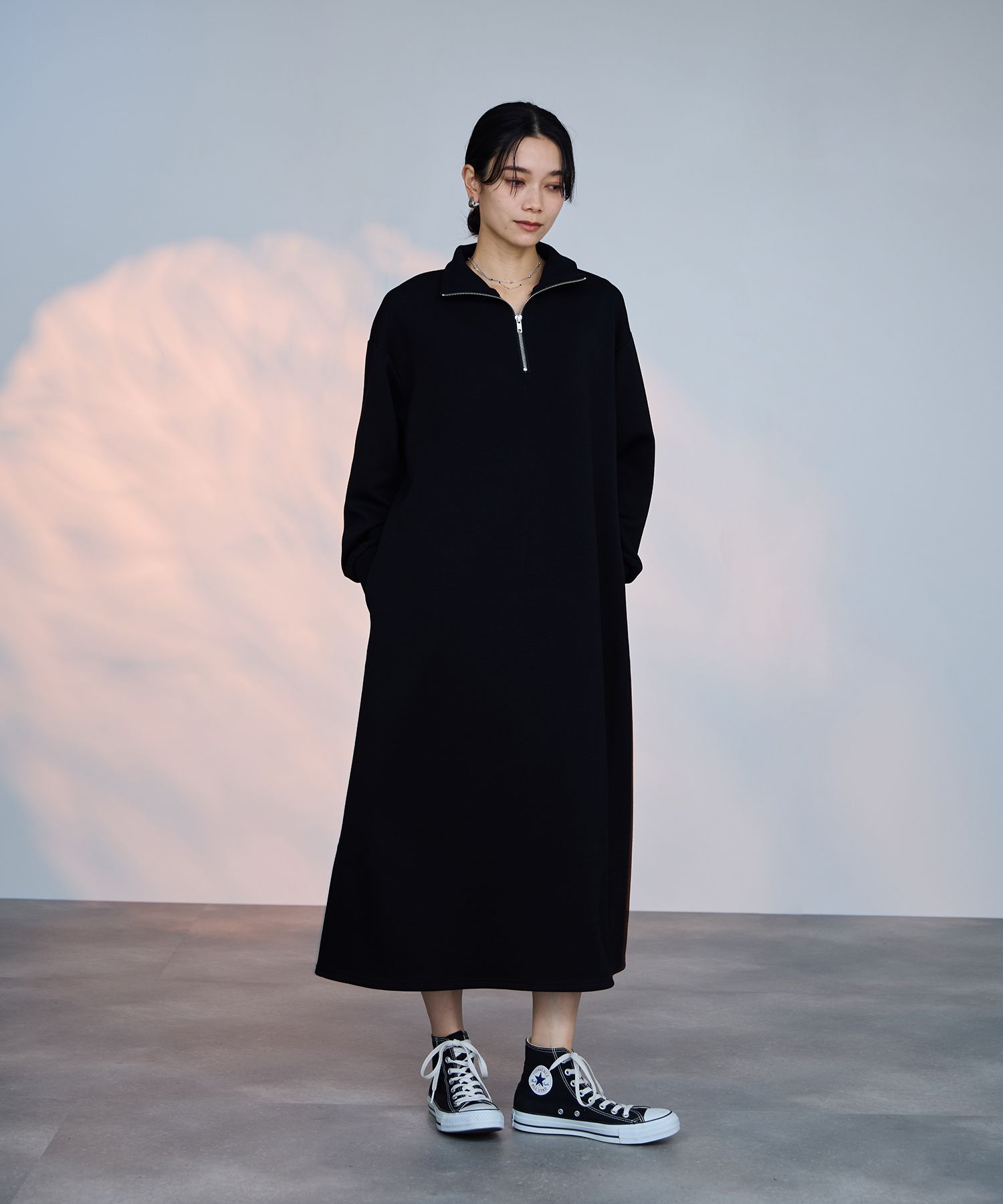 milli de l'air ミリデラール 裏起毛 ワンピース レディース