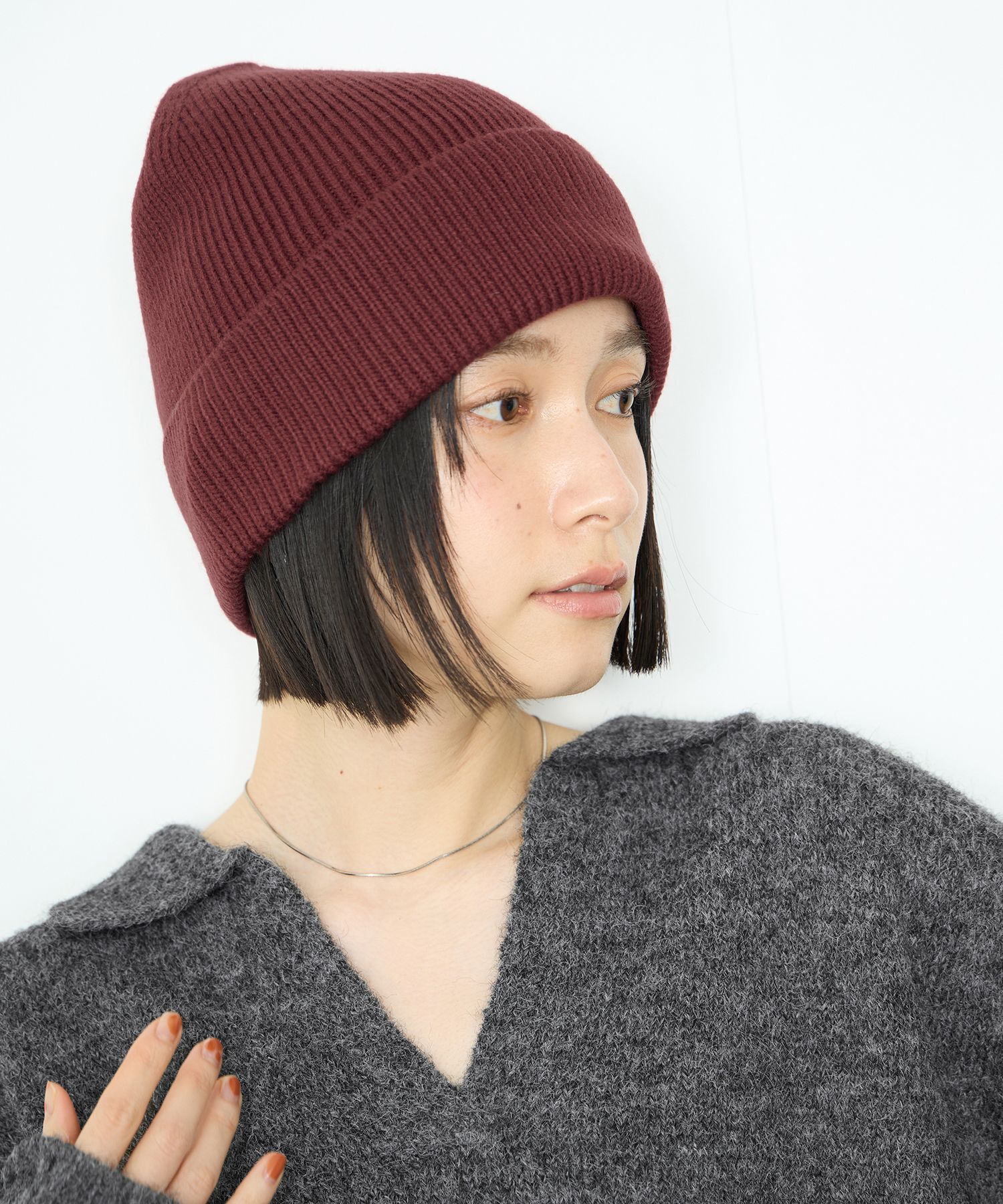 Idnes イドネス ニットキャップ レディース ニット帽 ビーニー 深め