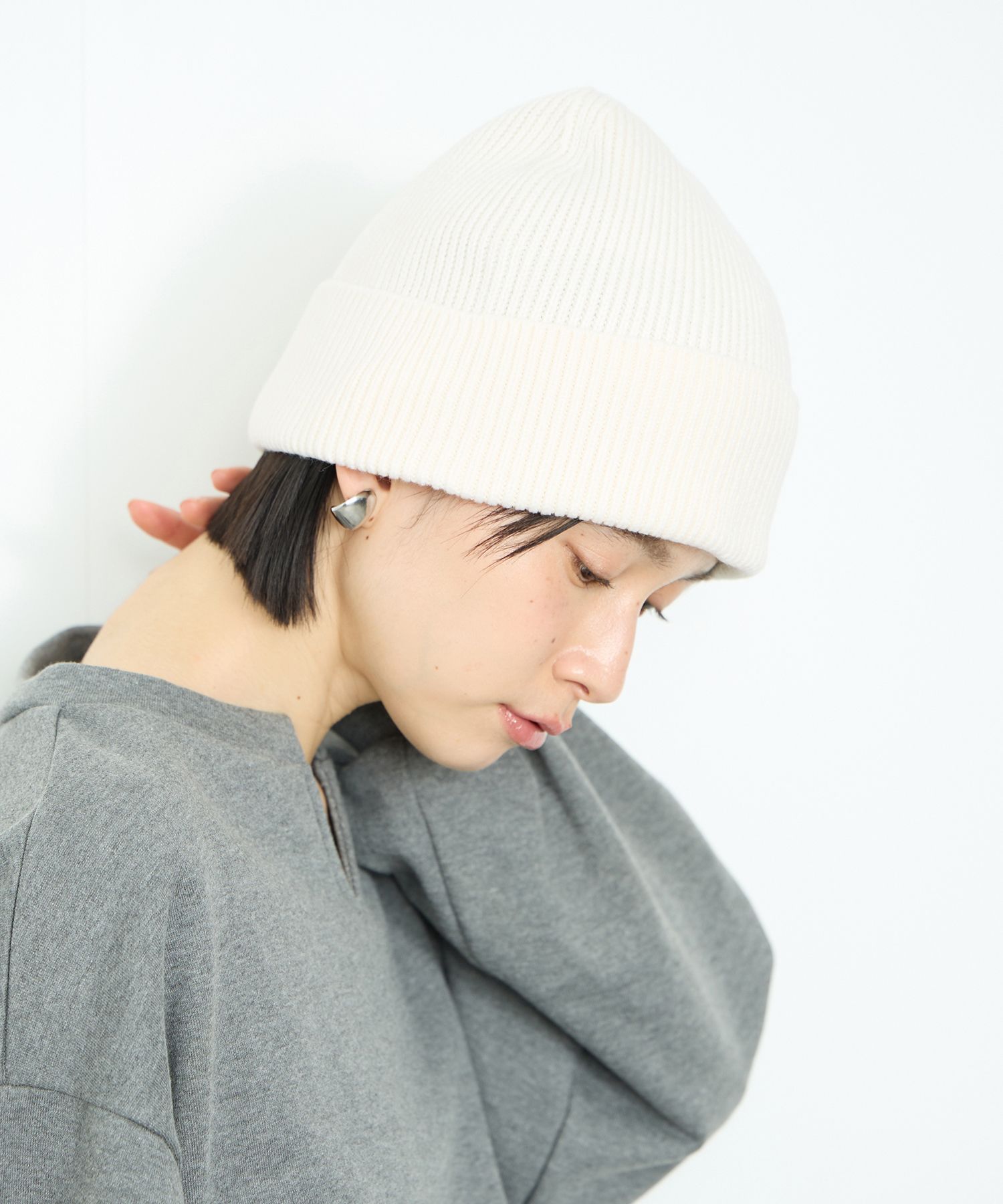 Idnes イドネス ニットキャップ レディース ニット帽 ビーニー 深め