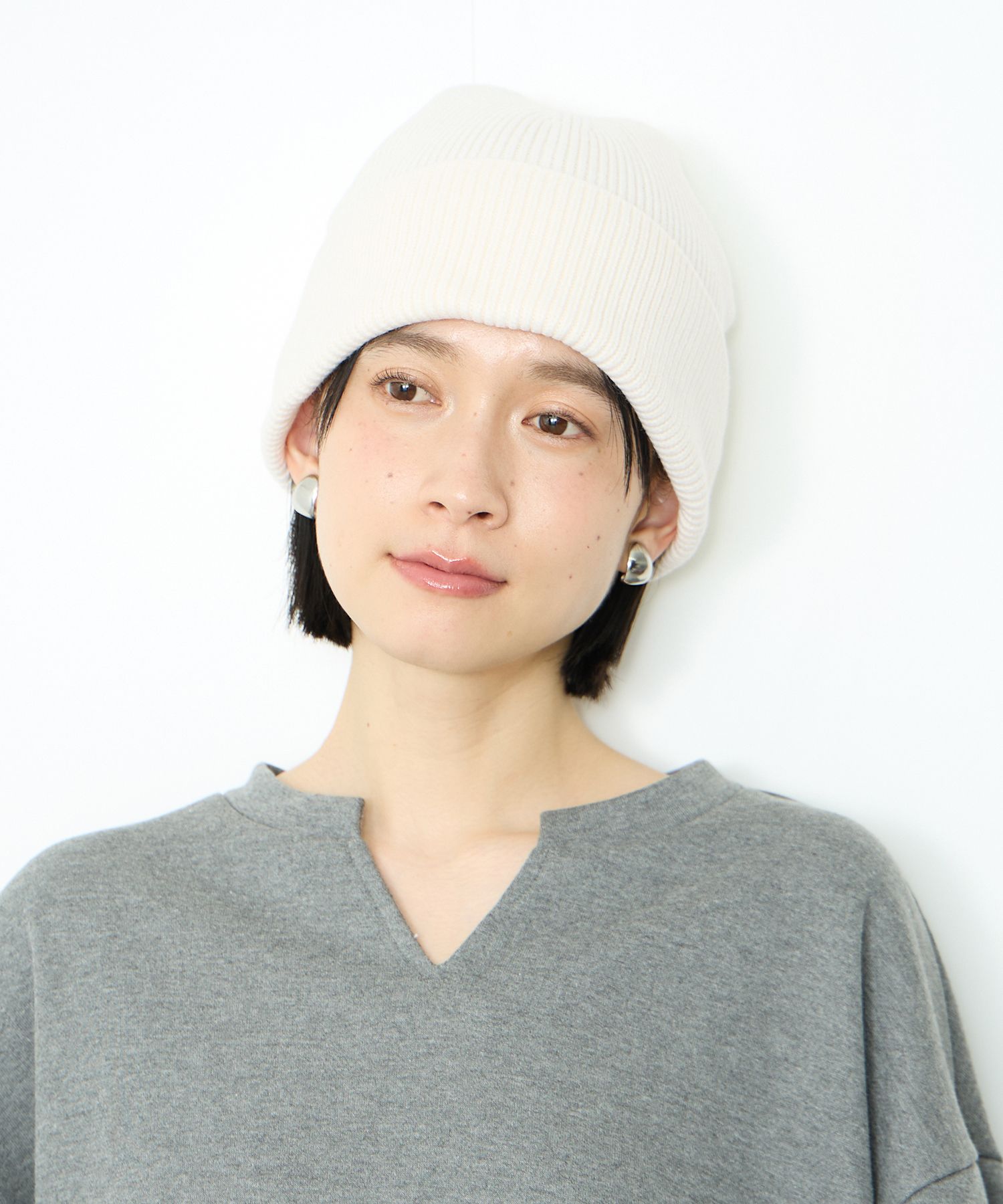 Idnes イドネス ニットキャップ レディース ニット帽 ビーニー 深め