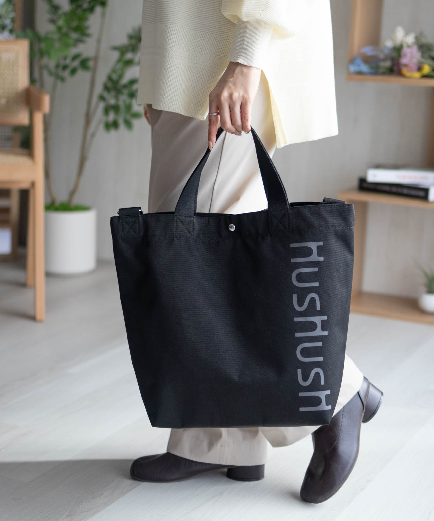HusHusH ハッシュアッシュ トートバッグ 2WAY ショルダーバッグ