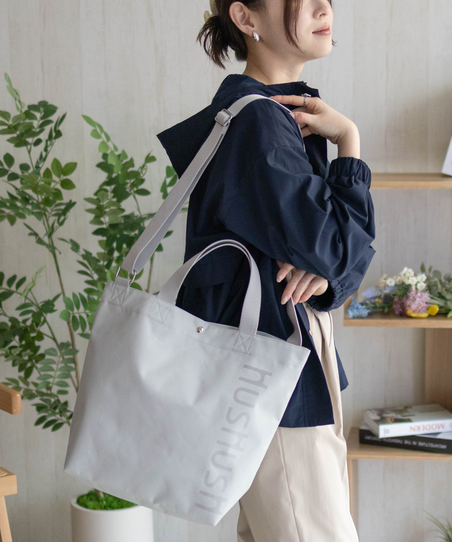 HusHusH ハッシュアッシュ トートバッグ 2WAY ショルダーバッグ