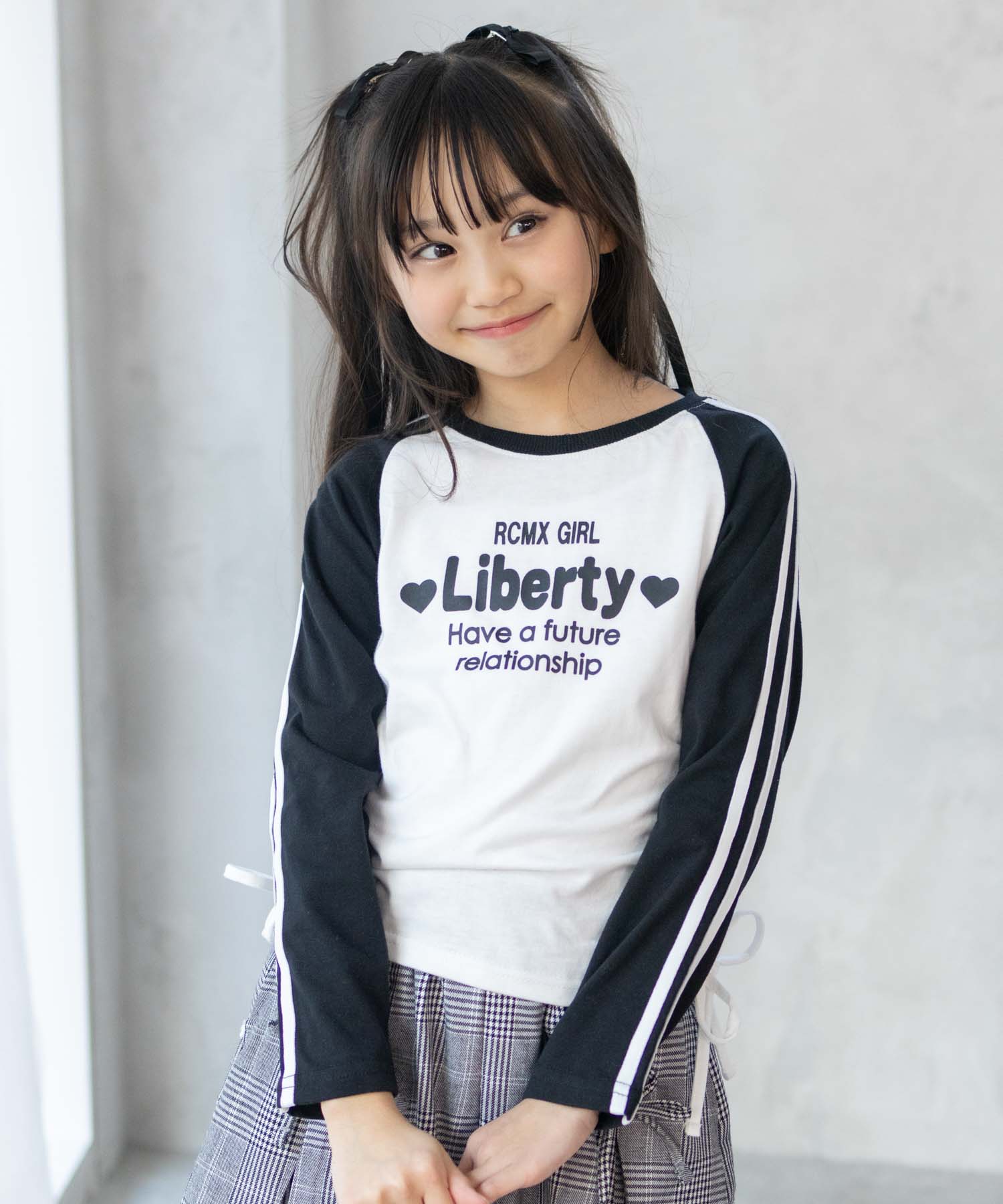 RICH MIX リッチミックス Tシャツ 子供服 女の子 キッズ 長袖 ロンT リボン トップス ...
