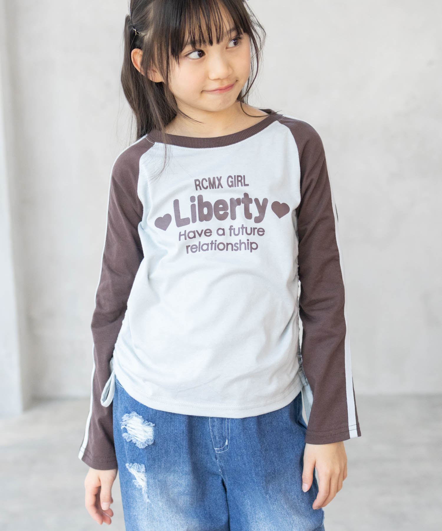RICH MIX リッチミックス Tシャツ 子供服 女の子 キッズ 長袖 ロンT リボン トップス ...