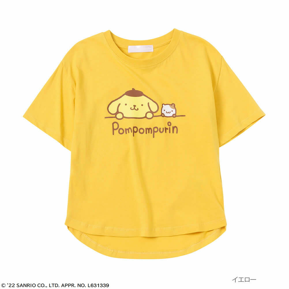 サンリオキャラクターズ ポムポムプリンTシャツ 半袖Tシャツ 綿100