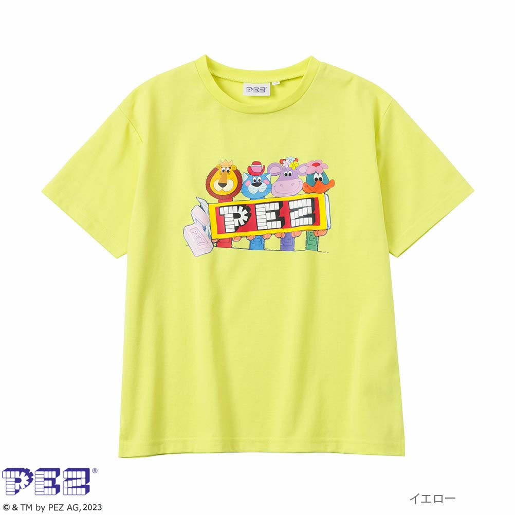 PEZ ペッツ 半袖Tシャツ 綿混 キッズ プリント キャラクター お菓子 