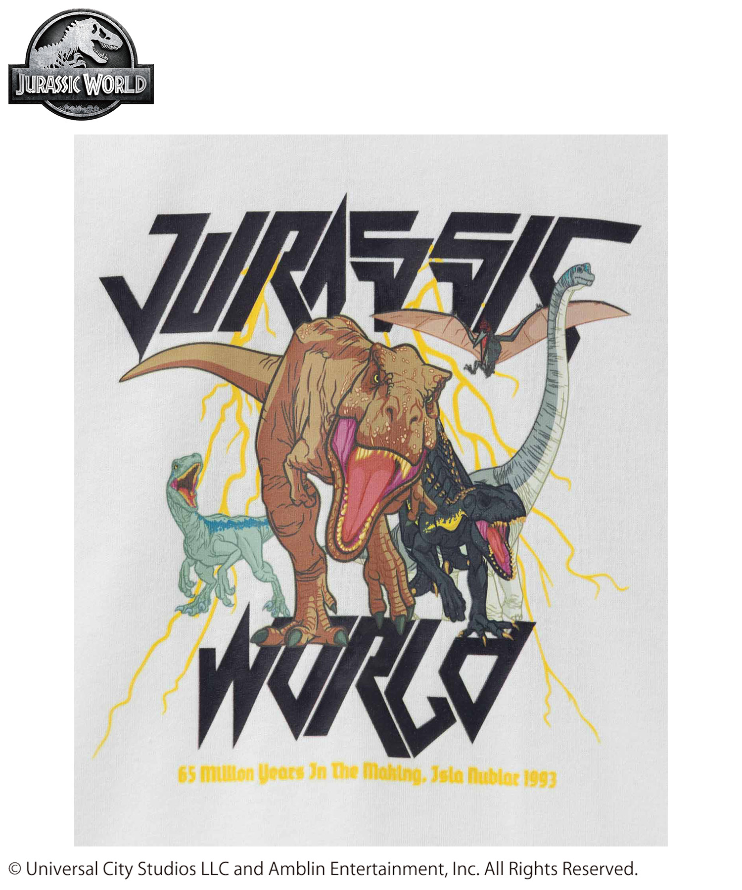 映画　ジュラシックワールド 古着　Tシャツ 恐竜　XL THE LOST WORLD JURASSIC PARK 総柄 T-sh 覗き恐竜 Tシャツ