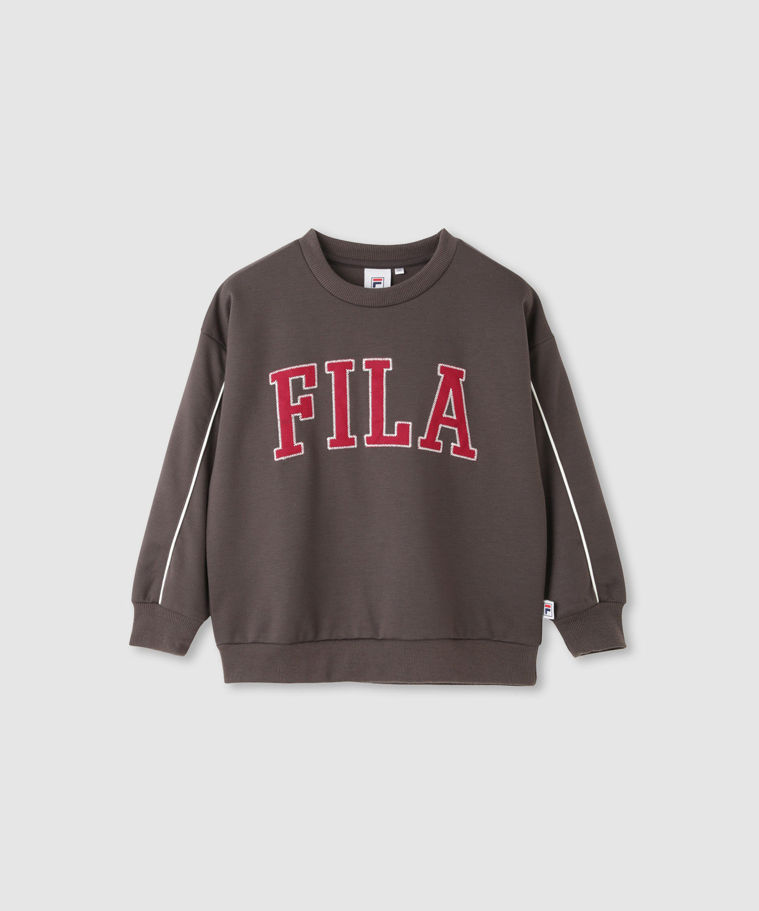 FILA フィラ トレーナー 子供服 男の子 女の子 キッズ ポンチ素材 スウェット ゆったり 大きめ ロゴ トップス 爆買
