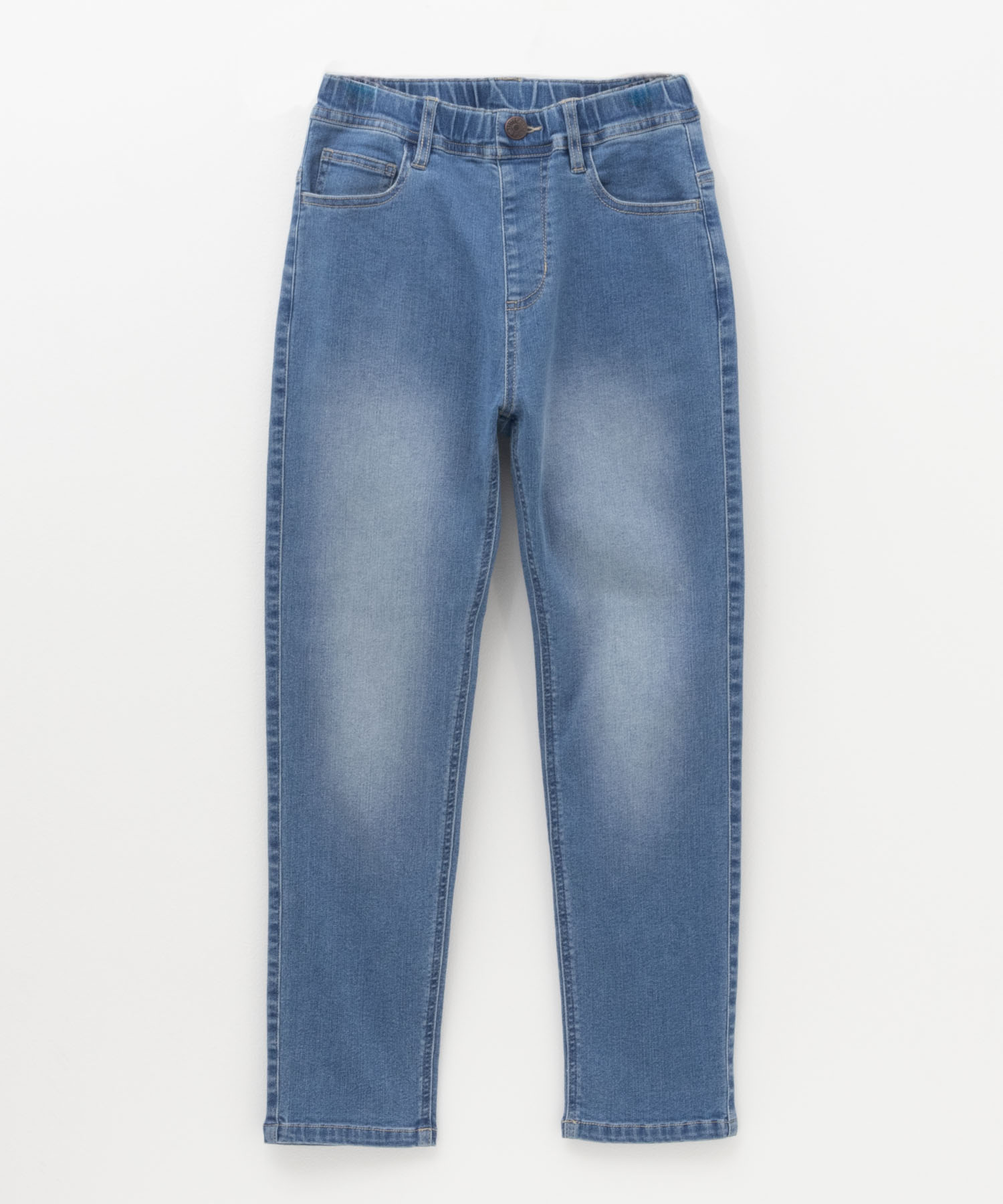 デニムパンツ ストレッチパンツ キッズ 子供服 ストレート ロングパンツ 長ズボン ストレッチ ネー...