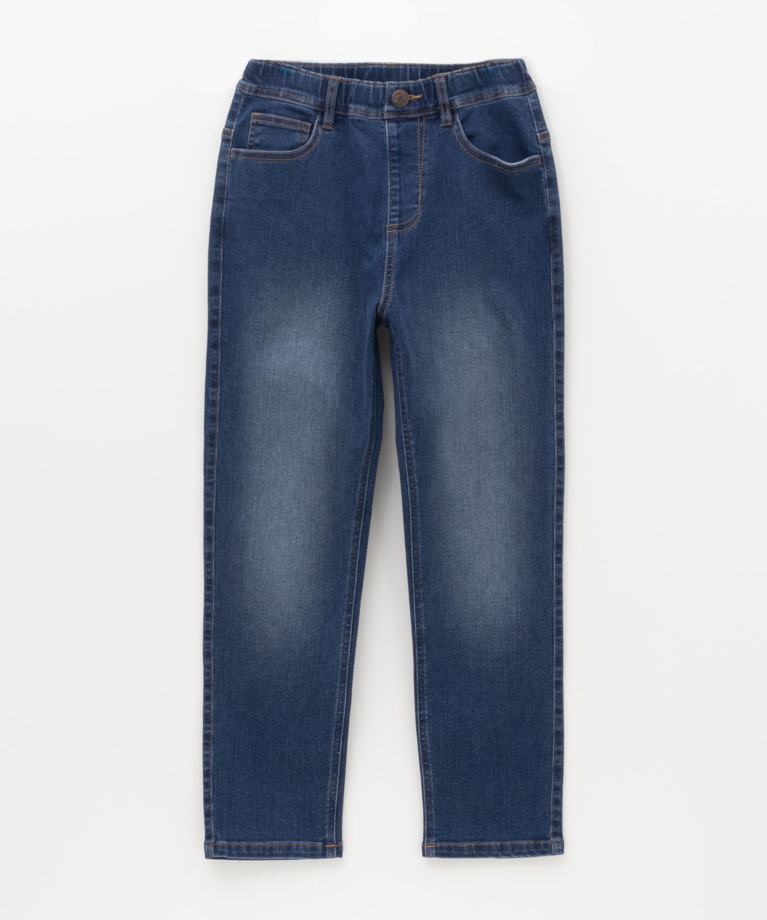デニムパンツ ストレッチパンツ キッズ 子供服 ストレート ロングパンツ 長ズボン ストレッチ ネー...