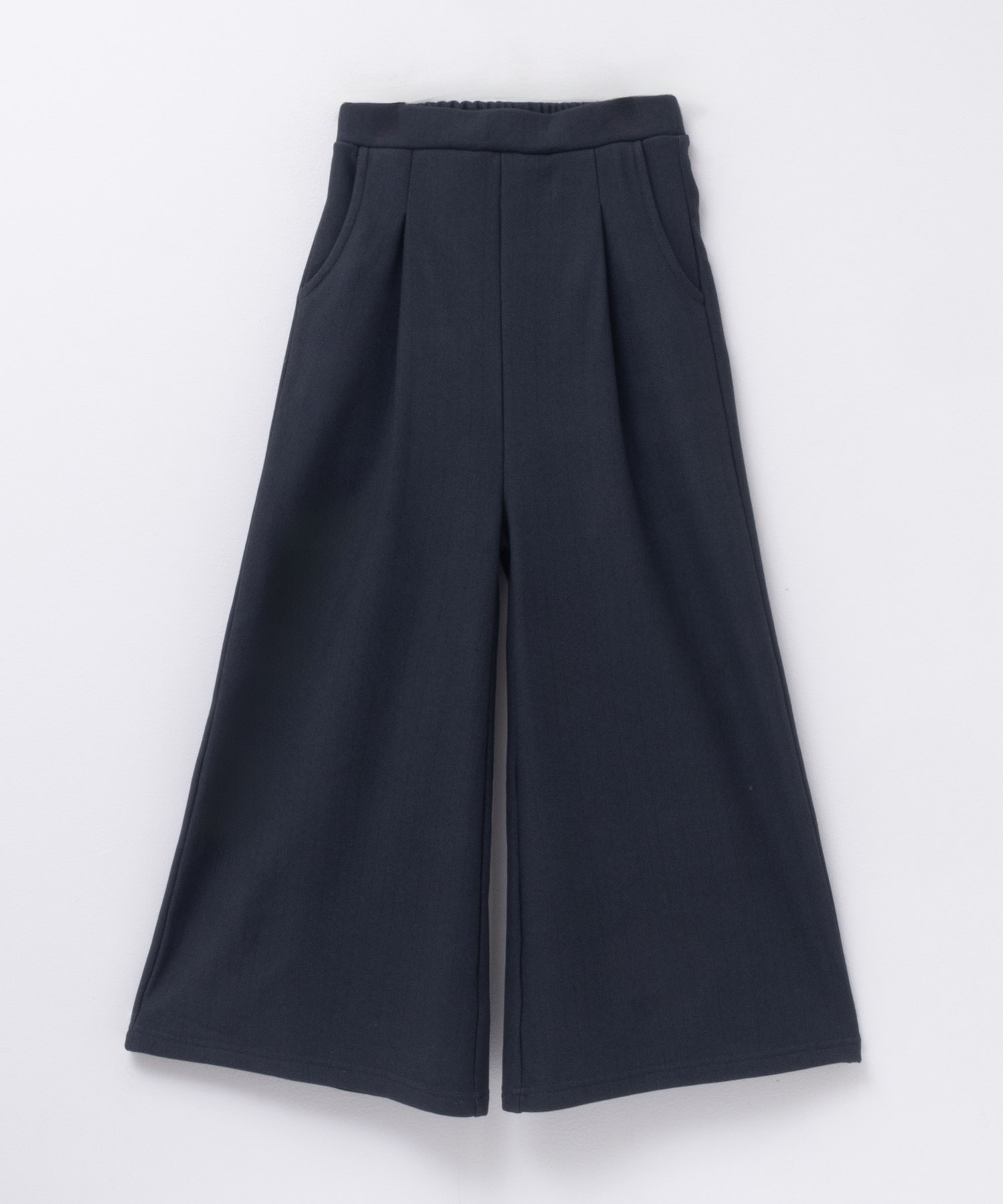 ワイドパンツ 子供服 女の子 キッズ 温℃ 裏ベロア ストレッチ チェック柄 無地 ボトムス