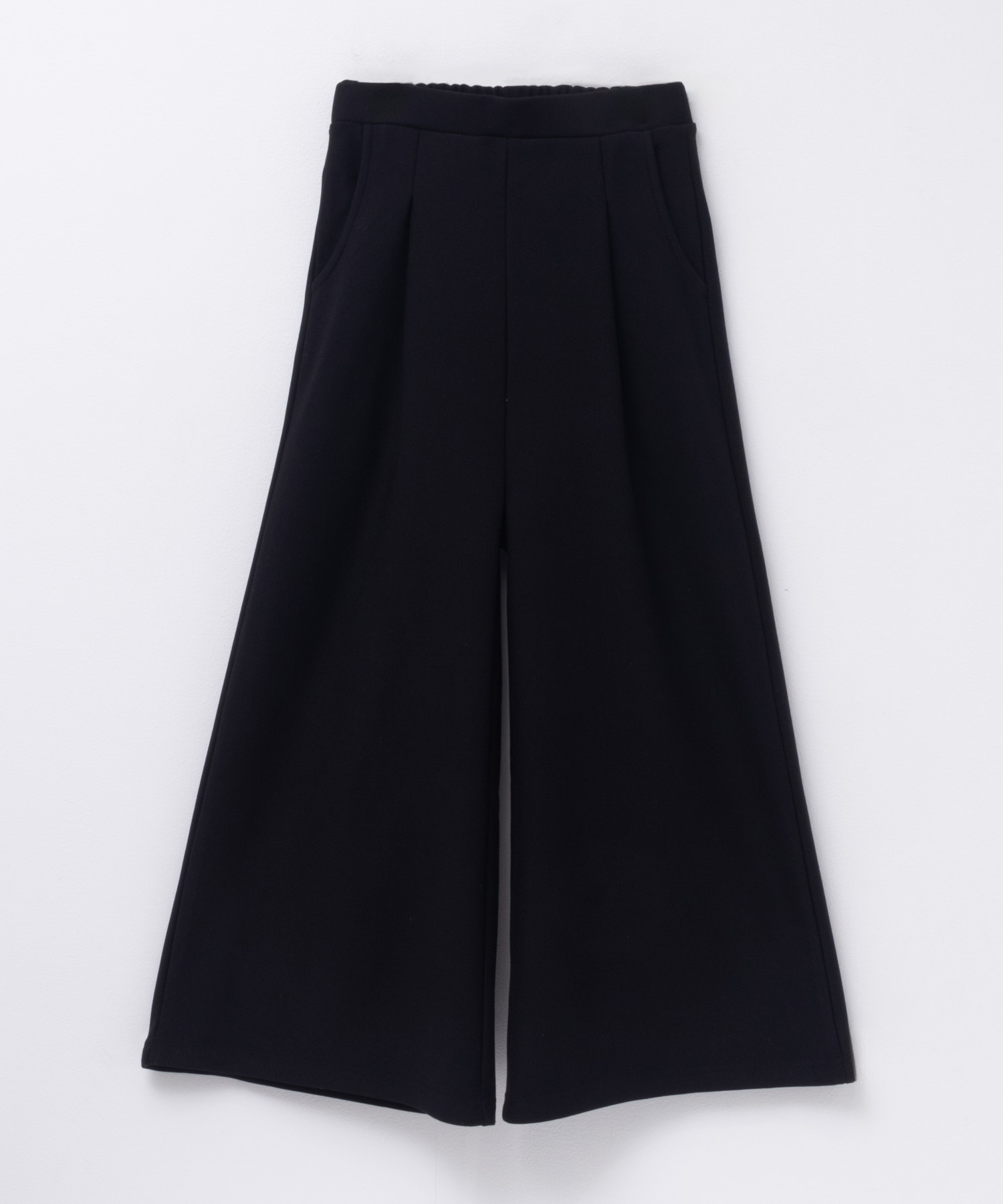 ワイドパンツ 子供服 女の子 キッズ 温℃ 裏ベロア ストレッチ チェック柄 無地 ボトムス