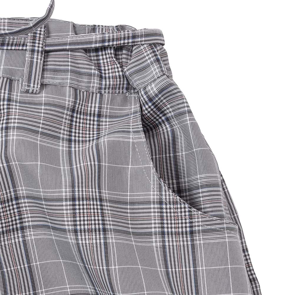 NAVY ショートパンツ キッズ チェック 裾フリル ウエストリボン ショー