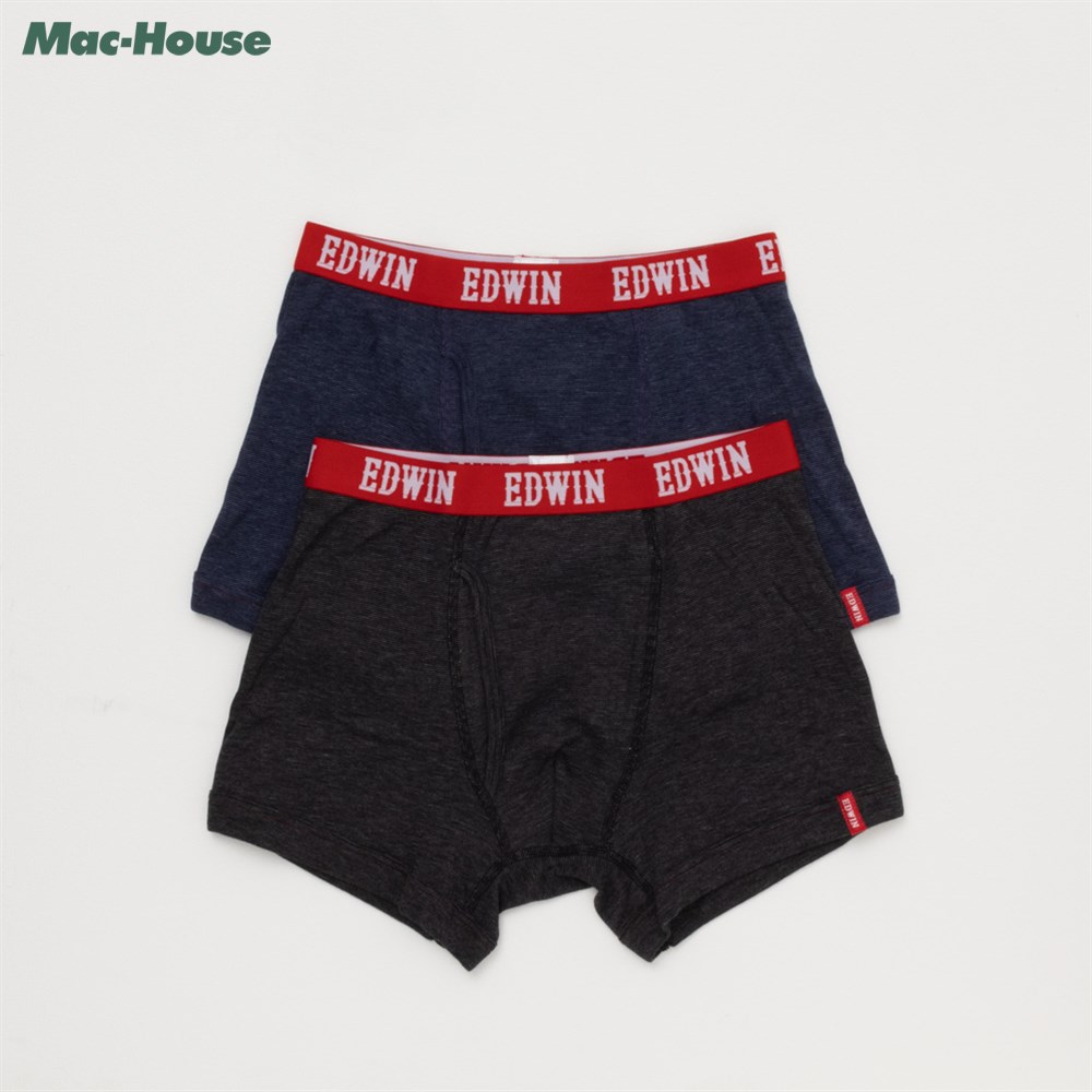 EDWIN（エドウィン） ボクサーパンツ メンズ 綿混 前開き ロゴ