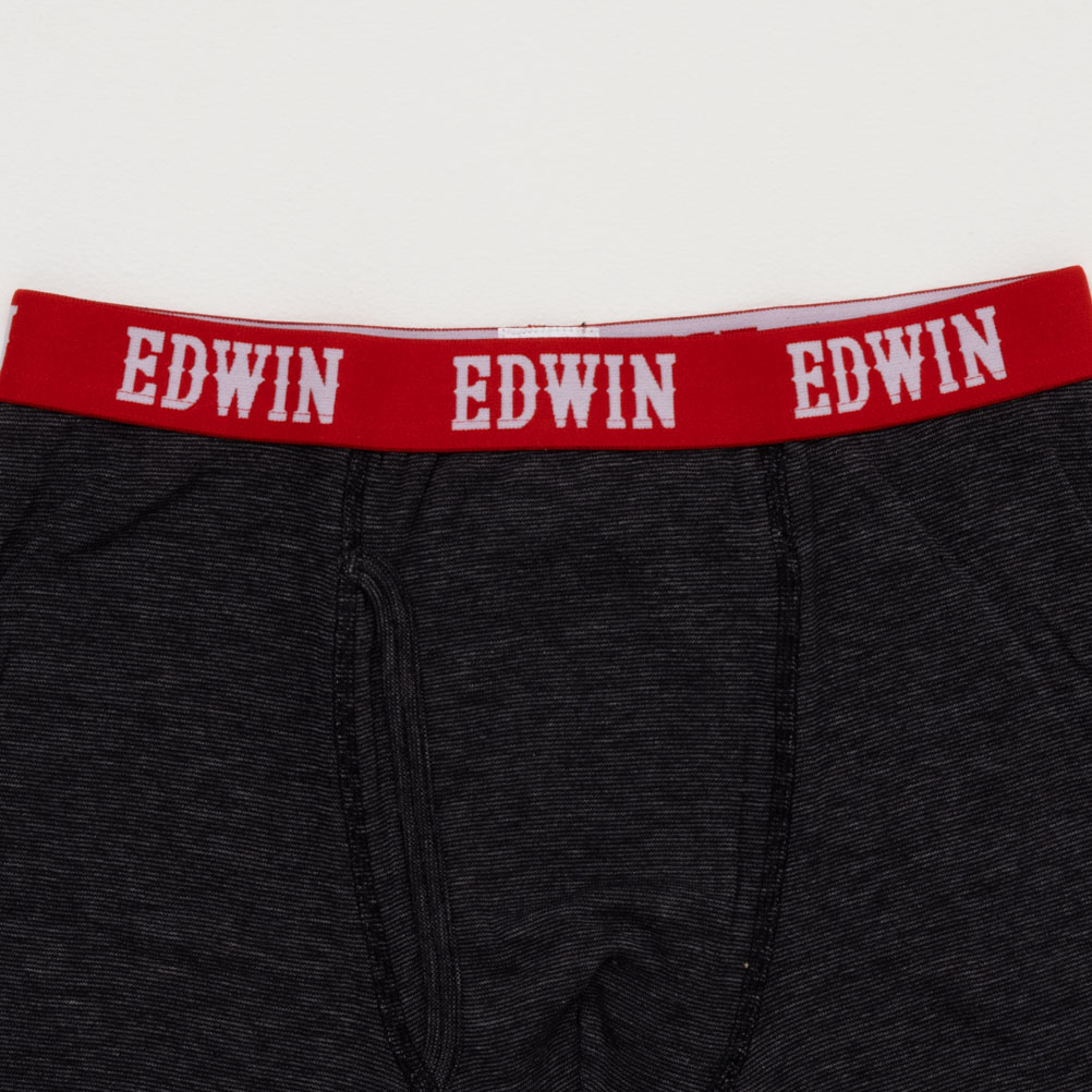EDWIN（エドウィン） ボクサーパンツ メンズ 綿混 前開き ロゴ