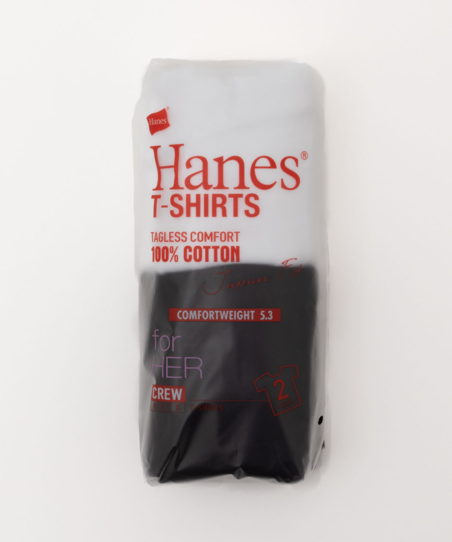 Hanes ヘインズ Tシャツ レディース 綿100% コットン 半袖 無地 インナー 下着 肌着 ...