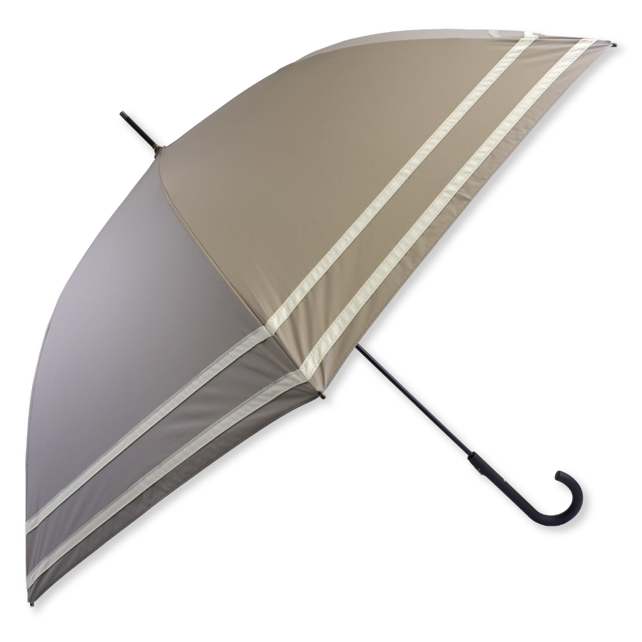 makez.(マケズ) 軽量スリム Aジャンプ 傘 長傘 無地/2本ライン/切替 軽量 完全遮光 日傘 遮光率100% 遮蔽率100% 晴雨兼用 撥水 紫外線カット UVカット | makez. | 12