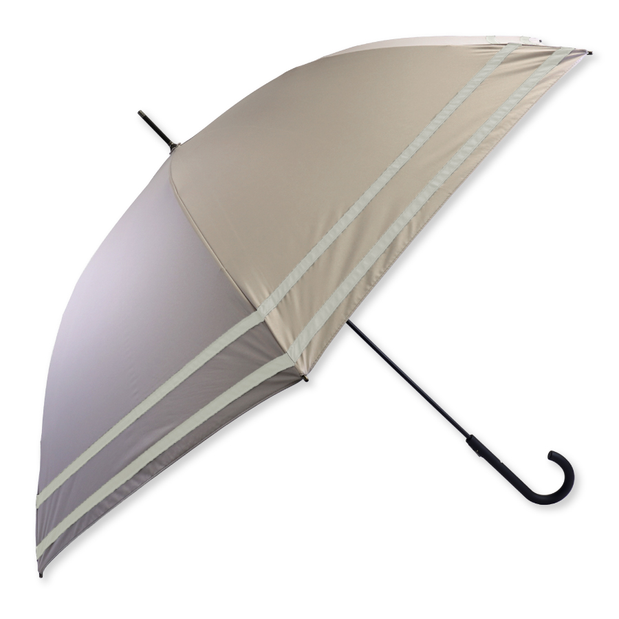 makez.(マケズ) 軽量スリム Aジャンプ 傘 長傘 無地/2本ライン/切替 軽量 完全遮光 日傘 遮光率100% 遮蔽率100% 晴雨兼用 撥水 紫外線カット UVカット | makez. | 13