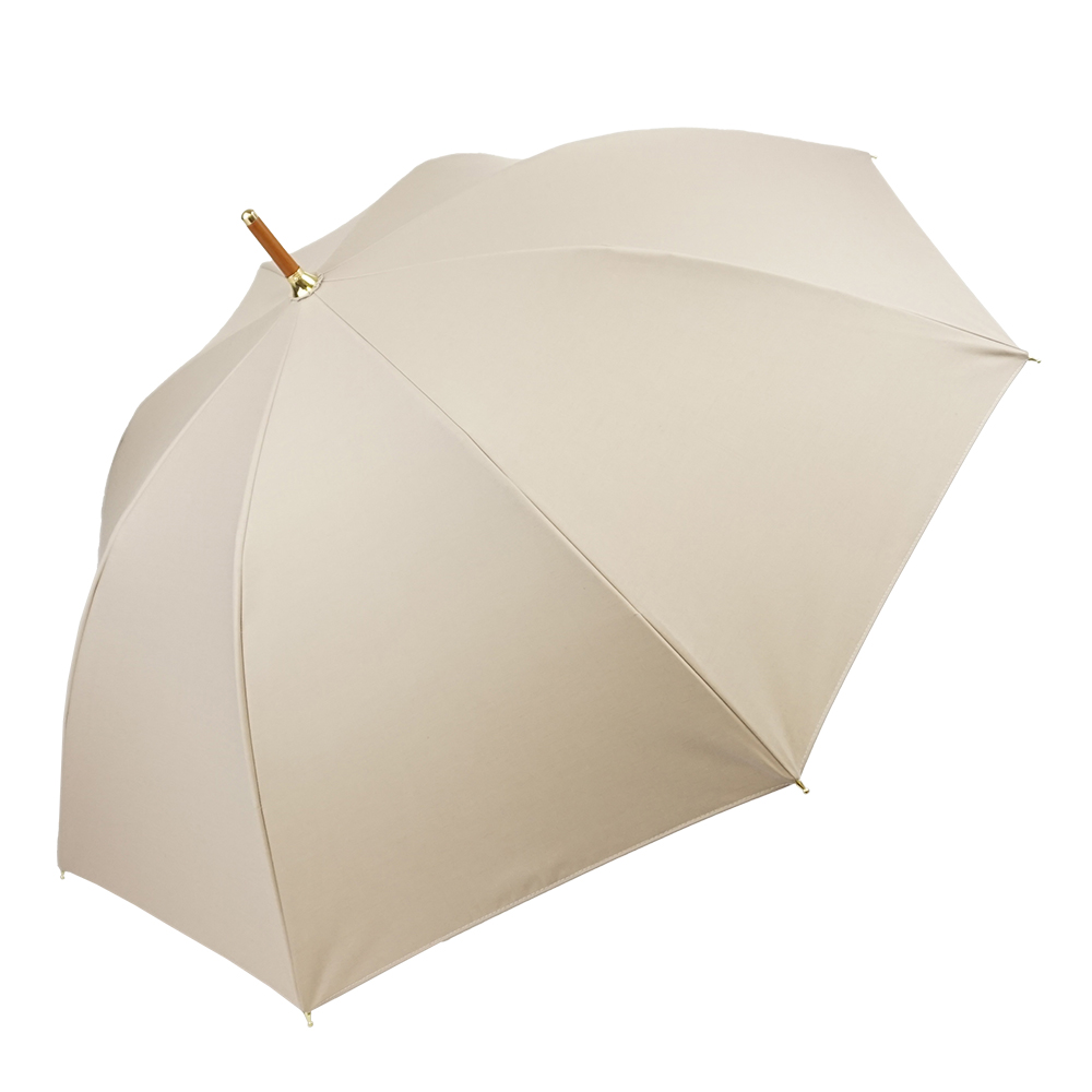 完全遮光 日傘 無地パラソル Paraffi(パラフィ)遮光率100% UV遮蔽率100% 木棒 木手元 木製ハンドル ショート傘 紫外線カット UVカット 遮熱 | macocca | 04