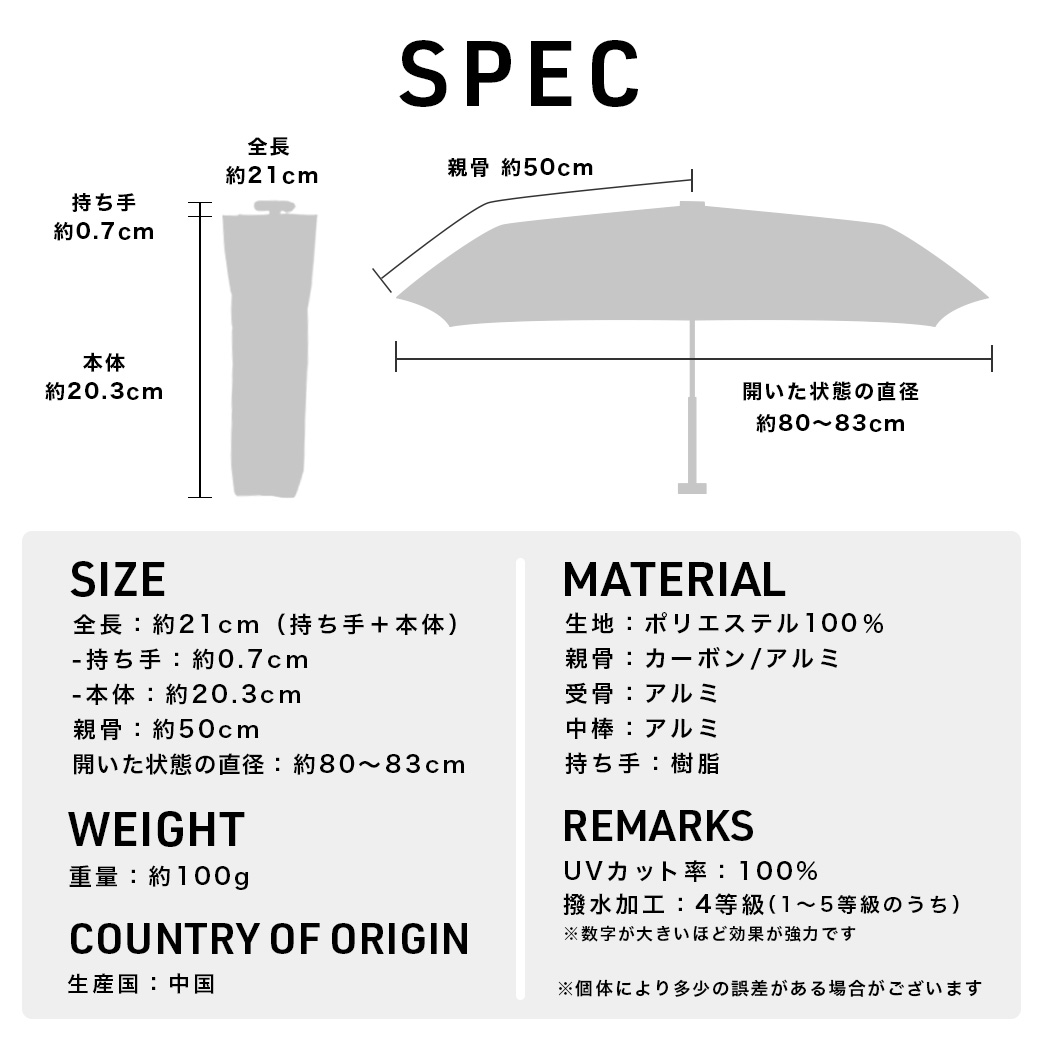 macocca（マコッカ） 超軽量 晴雨兼用 完全遮光 日傘 折りたたみ傘