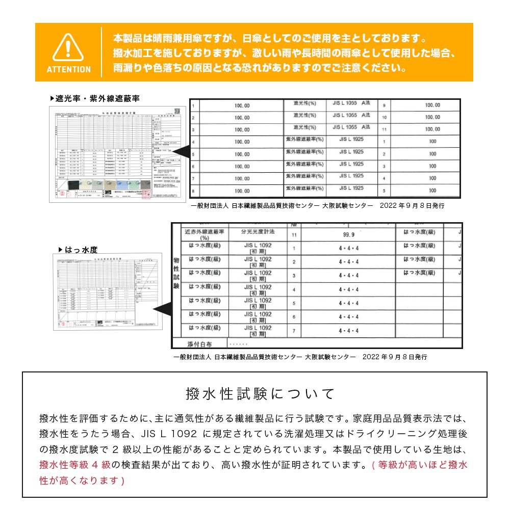 完全遮光 日傘 遮光率100% 遮蔽率100% 晴雨兼用 傘 1級遮光 撥水 レディース ジャンプ傘 60cm 【makez. ラメ パイピング切替 レース柄プリント 耐風骨傘】｜macocca｜32