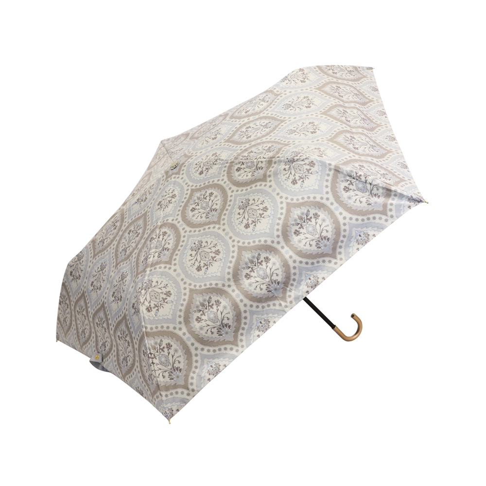完全遮光 日傘 晴雨兼用 折りたたみ傘 軽量 ペイズリー柄 ダマスク柄遮光率100% UV遮蔽率100% Paraffi(パラフィ) グラフィックシリーズ | macocca | 01