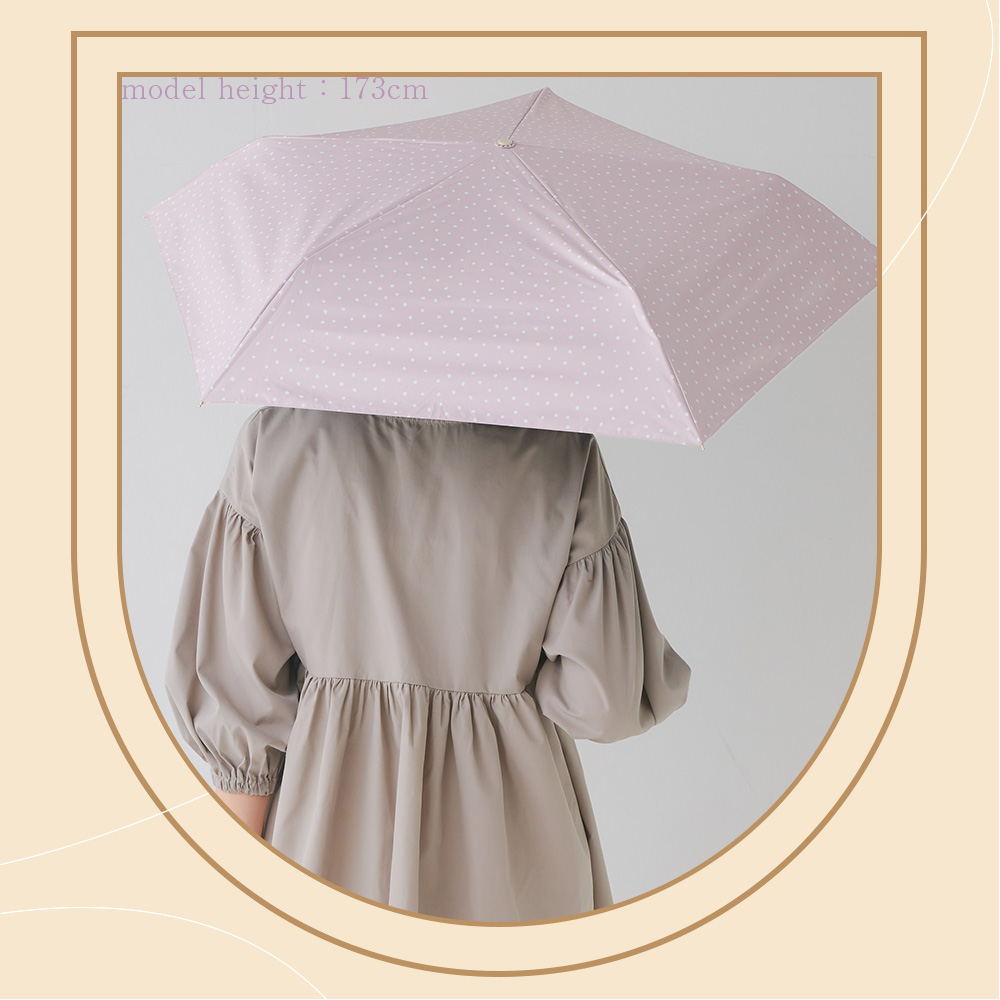 完全遮光 日傘 晴雨兼用 折りたたみ傘 軽量 ドット柄遮光率100% UV遮蔽率100% 撥水加工 紫外線カット Paraffi(パラフィ) グラフィックシリーズ | macocca | 14