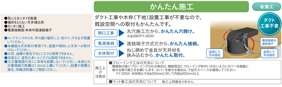 Panasonic（パナソニック） FY-20SX Panasonic 天井埋込形 ナノイー