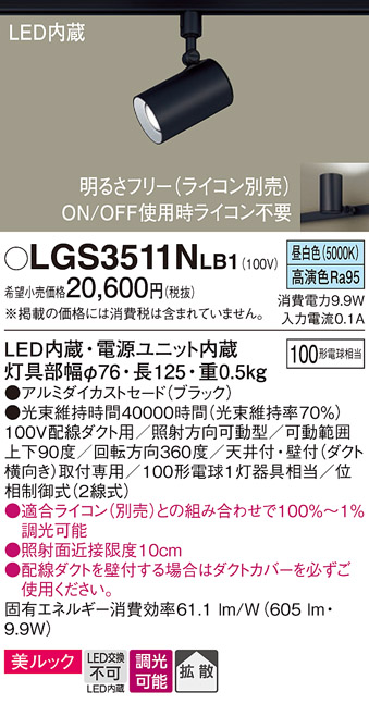 Panasonic 高出力・高演色スポットライト 美術館・博物館向け 個別調光機能付 LED高演色スポットライト発売