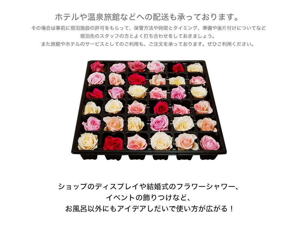 薔薇のお部屋専用 プレゼントに！薔薇風呂 セット77輪 ちょっとリッチにゴ