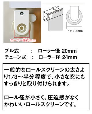 プレーン生地（防炎）】超薄型スリム 軽量 ロールスクリーン