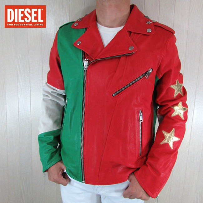 ディーゼル DIESEL ジャケット メンズ レザージャケット 本革 レザー L