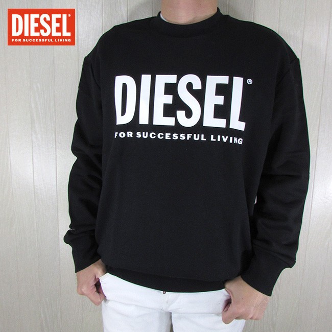 福袋特集 2021 S-CREW-DIVISION-LOGO スウェット プルオーバー メンズ DIESEL ディーゼル / サイズ：S〜XXL 黒  ブラック / 900 トレーナー カラー:ブラック