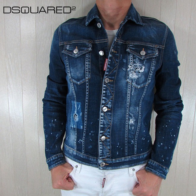 ディースクエアード DSQUARED2 メンズ デニムジャケット ブルゾン Gジャン S74AM0881 / 470 / ブルー サイズ：46〜52