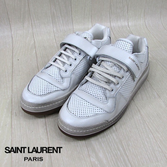 SAINT LAURENT◇ローカットスニーカー/35.5/SLV/レザー-