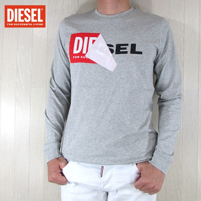 ディーゼル DIESEL 長袖カットソー ロングTシャツ めくれ デザイン T