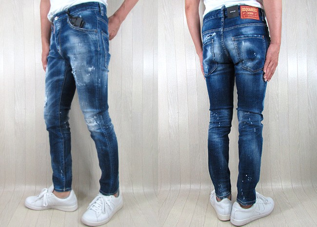 ディースクエアード DSQUARED2 メンズ デニム ジーパン SKATER JEAN スケータージーンズ S74LB0764 / 470 /  ブルー サイズ：44/46/48