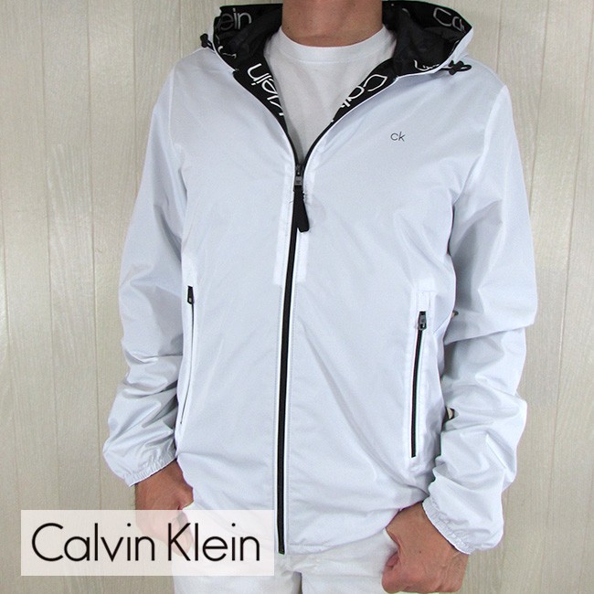 カルバンクライン Calvin Klein メンズ ジャケット ウィンドブレーカー CM006897 / ホワイト 白 サイズ：S〜XL