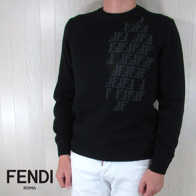 フェンディ FENDI メンズ セーター ウール ニット GIRCCOLLO FADED FF