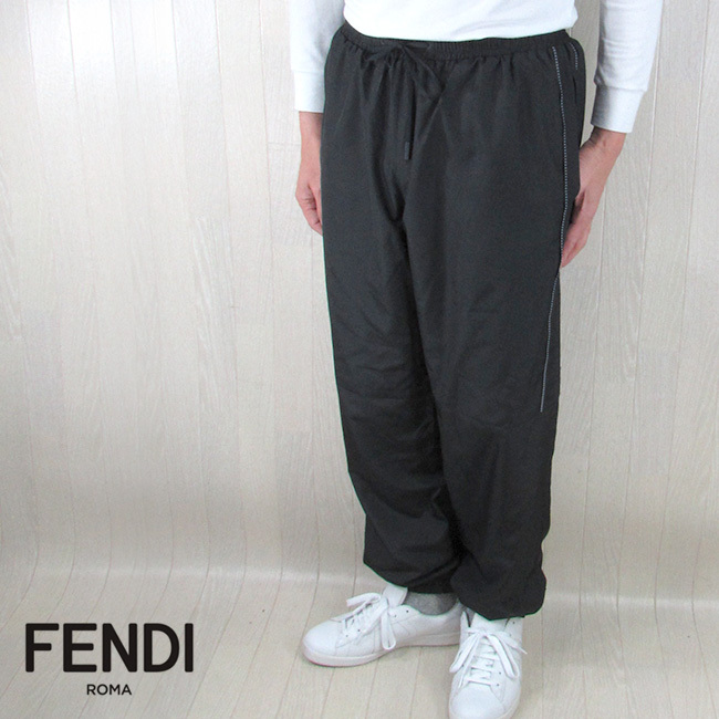 FENDI』フェンディ (42) ベロア イージーパンツ / ブラック-
