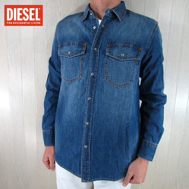 ディーゼル DIESEL メンズ 長袖 シャツ カジュアルシャツ D-ROOKE OPASD/01/ブルー サイズ：S/L  :key-20210111-022-029:madoricci - 通販 - Yahoo!ショッピング