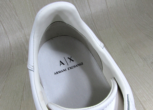 アルマーニエクスチェンジ A/X Armani Exchange メンズ スニーカー レザースニーカー レザーシューズ XUX001  XV093/00001/ホワイト 白 サイズ：UK7/8/9